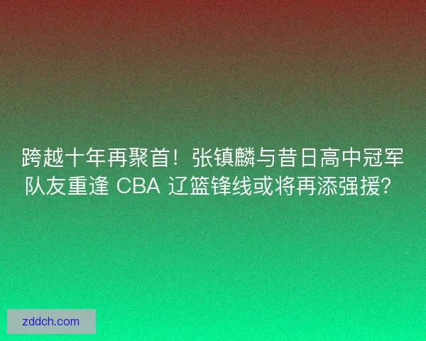 跨越十年再聚首！张镇麟与昔日高中冠军队友重逢 CBA 辽篮锋线或将再添强援？
