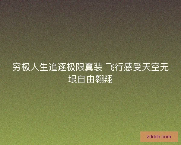 穷极人生追逐极限翼装 飞行感受天空无垠自由翱翔